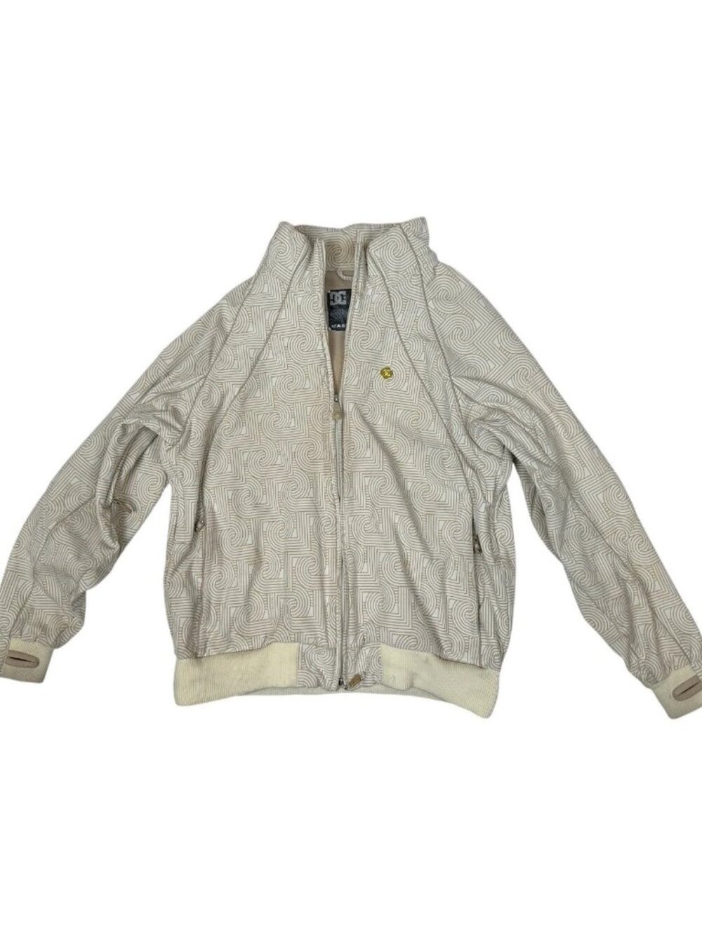 DC Shoes EXOTEX 10K Snowboard Jacket Womens XL White Geometric Ski Coat